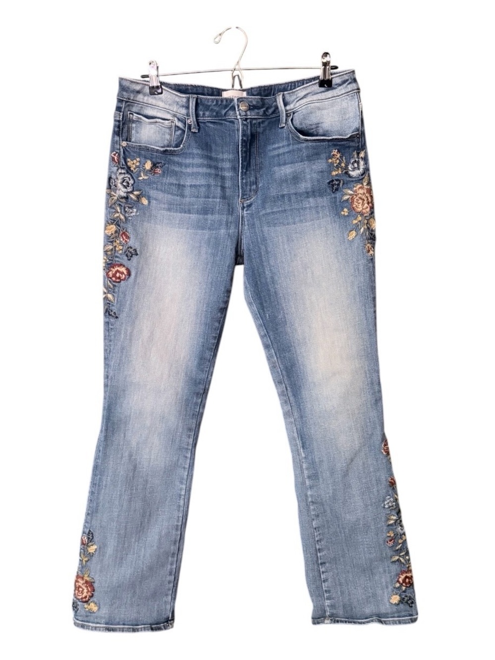 DRIFTWOOD Light Blue Embroidered Bootcut Jeans